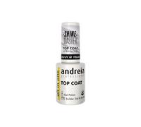 Andreia Professional Vernis Semi-Permanent Top Coat Shine Master- Finition pour Ongles Séchage UV-LED - Gels Polish Vegan - Idéal pour le Nail Art - Couche Finale Transparente Extra Glossy - 10.5 ml