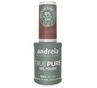 Andreia TRUE PURE Gel Polish Vernis Semi Permanent 100% Vegan Vernis à Ongles Professionnel Gel Manucur avec Brillance Intense Dure jusqu'à 3 Semaines - 10,5 ml T32 Marron reflets doré