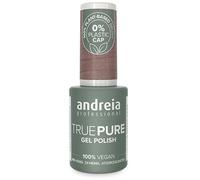 Andreia Vernis à ongles gel professionnel sans HEMA et TPO - TRUE PURE 21 Free et 100% Vegan pour ongles sensibles - Vernis à ongles gel UV LED à tremper - Couleur T42 Taupe avec scintillation dorée