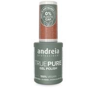 Andreia Vernis à ongles gel professionnel sans héma - True Pure 21 gratuit et 100 % végétalien pour ongles sensibles - Vernis à ongles gel semi-permanent UV LED Soak Off - 10,5 ml (T53 brun doux