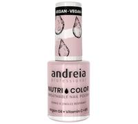 Andreia Vernis à Ongles NutriColor, Finition Brillante, Tenue Longue Durée, Respirant, Couleur NC21 Rose Laiteux 10.5ml - Nail Art DIY, Vegan et Non Testé sur les Animaux, Soin + Couleur en une Étape