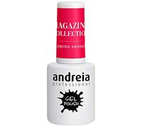 Andreia Vernis Gel Semi-Permanent pour Lampe UV/LED - Vernis à Ongles Couleur Intense Tenue 4 Semaines pour French Manucure - Couleur Magazine MZ2 Rose vif- 10.5ml