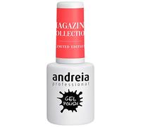 Andreia Vernis Gel Semi-Permanent pour Lampe UV/LED - Vernis à Ongles Couleur Intense Tenue 4 Semaines pour French Manucure - Couleur MZ3 Magazine Neon Coral - 10.5ml