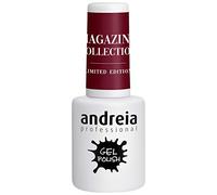 Andreia Vernis Gel Semi-Permanent pour Lampe UV/LED - Vernis à Ongles Couleur Intense Tenue 4 Semaines pour French Manucure - Couleur Magazine MZ1 Bordeaux Rouge - 10.5ml