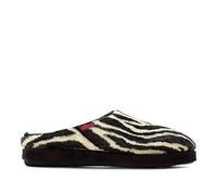 Andrés Machado - Chaussons pour homme et femme pour l´hiver - Slippers - AM001 - Feutre multicolore et doublure en Laine - Semelle de marche en caoutchouc - Zèbre, EU 38