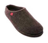 Andrés Machado - Chaussons pour homme et femme pour l´hiver - Slippers - AM001 - Tissu et doublure en feutre - Semelle de marche en caoutchouc - Marron, EU 42