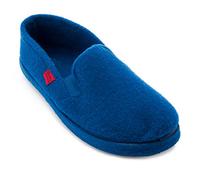 Andrés Machado - Chaussons pour Homme et Femme pour l´Hiver - Slippers - AM002 - Feutre et Doublure en Laine - Chaussons fermés à l´arrière - Semelle de Marche en Caoutchouc - Bleu, EU 47