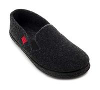Andrés Machado - Chaussons pour Homme et Femme pour l´Hiver - Slippers - AM002 - Feutre et Doublure en Laine - Chaussons fermés à l´arrière - Semelle de Marche en Caoutchouc - Noir, EU 34