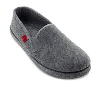 Andrés Machado - Chaussons pour Homme et Femme pour l´Hiver - Slippers - AM002 - Feutre et Doublure en Laine - Chaussons fermés à l´arrière - Semelle de Marche en Caoutchouc - Gris, EU 46