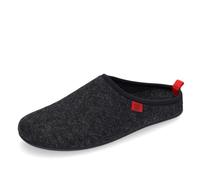 Andrés Machado - Chaussons pour Homme et Femme pour l´Hiver - Slippers - DYNAMIC - Tige et doublure en laine - Pantoufles ouvertes à l´arrière -Semelle souple - Noir, EU 44
