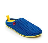 Andrés Machado - Chaussons pour l´été - DYNAMIC-R - Slippers pour Homme/Femme - Tige en grille et doublure transpirable - Ouverts à l´arrière - Semelle souple - Bleu et Jaune, EU 38