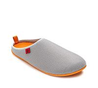 Andrés Machado - Chaussons pour l´été - DYNAMIC-R - Slippers pour Homme/Femme - Tige en grille et doublure transpirable - Ouverts à l´arrière - Semelle souple - Gris et Orange, EU 49
