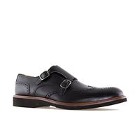Andrés Machado - Chaussures pour Hommes Style Monk en Cuir - 6314 - Fermeture par Boucle - Intérieur en Cuir - Made in Spain - Noir, EU 49