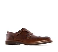 Andrés Machado - Chaussures pour Hommes Style Monk en Cuir - 6314 - Fermeture par Boucle - Intérieur en Cuir - Made in Spain - Marron, EU 49