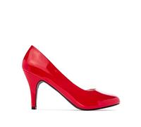 Andrés Machado - Élégants Escarpins rétro pour Femme/Adolescent pour l´été et l´Hiver - AM422 - Bout Arrondi en Vernis - Modèle Taille Petit - Talons Fins - Verni Rouge - EU 43
