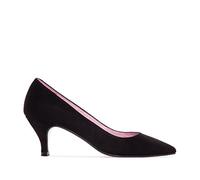 Andrés Machado - Escarpins élégants pour Femmes et Adolescents - Amanda - Chaussures Hautes à Talons pour l'hiver et l'été - Talons Aiguille en Daim - Noir, Taille EU 35