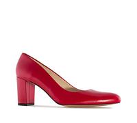 Andrés Machado - Escarpins pour l´été et Hiver pour Femmes et Adolescents - Alba - Chaussures à Talons Hauts en Cuir - Talons Larges - Rouge, Taille EU 34