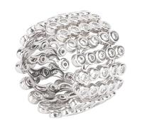 ANDRESLAD 1 Pc Bracelet Anneau Rétractable Bague Transformable Bracelets De Manchette De Cheville De Poignet Anneaux Télescopiques Chic Bague En Strass Cuivre Silver