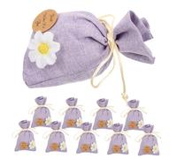 ANDRESLAD 10 pièces Sachets Parfumés Lavande Vides Respirants Petits Pochettes Portables pour Bijoux Clés Épices et Fleurs Séchées Sachet Parfumé pour Armoire et Cadeaux