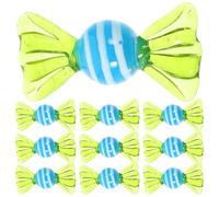 ANDRESLAD 12 Pièces de Sculptures de Bonbons Artisanales en Verre Coloré Décoration en Bonbons en Cristal Style Classique Abstrait pour Maison et Bureau