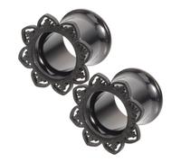 ANDRESLAD 1Paire Bouchons de Tunnel Oreille Acier Inoxydable Écarteurs Oreille Unisexes avec Motif Élégant Accessoires de Mode pour Fêtes et Spectacles