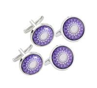 ANDRESLAD 2 Paires Boutons de Manchette Fleurs pour Hommes Bijoux Élégants pour Chemises Habillées Adaptés Aux et Fêtes Design Confort Optimal