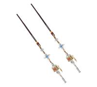 ANDRESLAD 2 pièces Amulette Feng Shui Pendentif Moulin à Prières Tibétain Protection Bouddhiste Vajra Accessoire Suspendu pour Voiture et Maison Symbole de Force Spirituelle