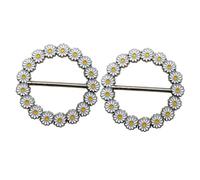 ANDRESLAD 2 pièces Anneaux Foulard Soie Boucle de Ceinture Anti-glissement Pince Écharpe Légère et Polyvalente pour Femmes Accessoire Mode pour Chemises Shirts