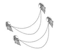 ANDRESLAD 2 pièces Broche Col Vintage Aile Ange Argenté Épingle Décorative pour Col de Chemise Pull Robe Accessoire Élégant pour Femmes et Hommes