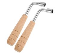 ANDRESLAD 2 pièces Clé Accordage pour Harpe Lyre et Petits Instruments à Cordes Lot de Clés Bois et Acier Inoxydable pour Réglage Précis des Cordes