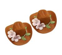 ANDRESLAD 2 pièces Décor Chapeau Feutre pour Bouteille Vin Ornement Délicat et Festif pour Fête Accessoire Élégant pour Ambiance Chaleureuse et Décoration Saisonnière