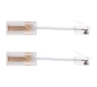 ANDRESLAD 2 pièces Démêleur de Câble Téléphonique Pivotant Anti-enroulement pour Cordon de Téléphone Entre Combiné et Téléphone Installation Facile sans Outils Prolongateur de Durée de Vie