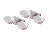 ANDRESLAD 2 pièces Gamelle Double Murale pour Chat avec Protection du Cou Bol Suspendu Détachable Design Décoratif et Pratique pour Alimentation et Eau Famille et Boutique Animale