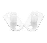 ANDRESLAD 2 pièces Guide de Plancher Porte Coulissante Rail Bas pour Porte Grange et Placard Roulettes Nylon Blanc Montage Au Sol Stabilise Coulissante