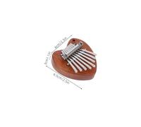ANDRESLAD 2 Pièces Kalimba Mini Tons Cœur Bois Piano à Doigts Portable pour Débutants Accessoire Musical Créatif et Cadeau Original Instrument Compact pour Mélodies Déplacement