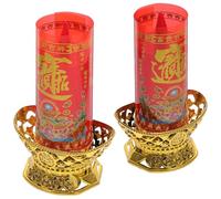 ANDRESLAD 2 pièces Lampe Bouddhiste LED Sans Flamme Batterie Lampe Bougie Électrique Décor Traditionnel Sécurisé Pour Maison et Temple