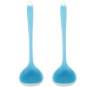 ANDRESLAD 2 pièces Lot de Louches Silicone Multifonctions Cuillères à Soupe et Bords Lisses Anti-rayures pour Cuisine Quotidienne