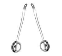ANDRESLAD 2 Pièces Louche à Sauce Acier Inoxydable Cuillère à Soupe Longue Manche avec Double Bec Verseur Ustensile de Cuisine Polyvalent pour Sauces et Ragoûts