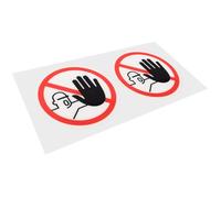 ANDRESLAD 2 pièces Panneau de Sécurité Adhésif Ne Toucher Autocollants de Signalisation Avertissement Résistants PVC pour Machines Protection Mains Usage Intérieur et Extérieur