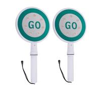 ANDRESLAD 2 Pièces Panneau Portatif de LED Blanc en Plastique Léger pour Gestion du Trafic et Sécurité Routière en Situation D'urgence