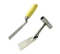 ANDRESLAD 2 pièces Pelle de Jardin Acier Inoxydable avec Manche Outil de Désherbage et Plantation pour Amateur et Jardinier Domestique