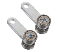 ANDRESLAD 2 pièces Poulies Double Roulement pour Portes Coulissantes Roulettes Chariot Acier Robuste Assemblage Galet Double pour Portes et Fenêtres Résistant et Facile à Installer