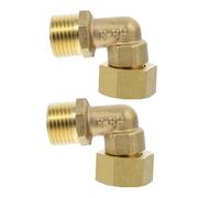 ANDRESLAD 2 pièces Raccord Laiton Coudé pour Tuyau Eau Pouce Cuivre Résistant Corrosion et Haute Température Accessoire pour Chauffage et Plomberie Lot