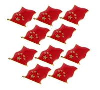 ANDRESLAD 20 pièces Épingles Drapeau Chinois Rouge avec Étoile à Cinq Branches Broches Patriotiques pour Célébrations Fête Nationale et Événements Culturels