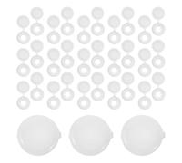 ANDRESLAD 200 Pièces Lot de 200 Cache-Vis en Plastique Blanc pour Trous de 5,3 MM, Bouchons Décoratifs pour Meubles, Protection la Corrosion, Adaptés aux Vis Autotaraudeuses, pour Armoires,