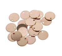 ANDRESLAD 20pièces Médailles Rondes Acier Pour Gravure Disques à Étiqueter Rose Blanks Pour Artisanales Et Bijoux