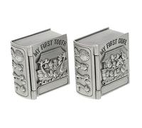 ANDRESLAD 2pièces Boîtes De Rangement Pour Dents De Garçon Fille Et Cheveux Lanugo Souvenirs Étuis Décoratifs Pour Premiers Dents Et Boucles Argentées