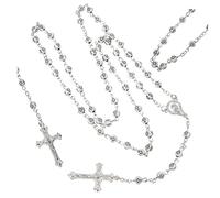 ANDRESLAD 2Pièces Chapelet Croix de Perles de Prière Élégantes Accessoire Religieux pour Festivals et Décoration Look et Durable