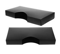 ANDRESLAD 2pièces Organisateur de Rangement pour Support à Simple Face Plastique Noir Distributeur de Masques pour Bureau Cuisine Garage et Table