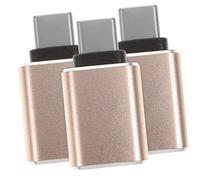 ANDRESLAD 3 pièces Adaptateur USB vers USB Type-c Convertisseur C pour Ordinateur et Téléphone Transmission Rapide Portable Compatible OTG Kit Pratique Alliage et Plastique